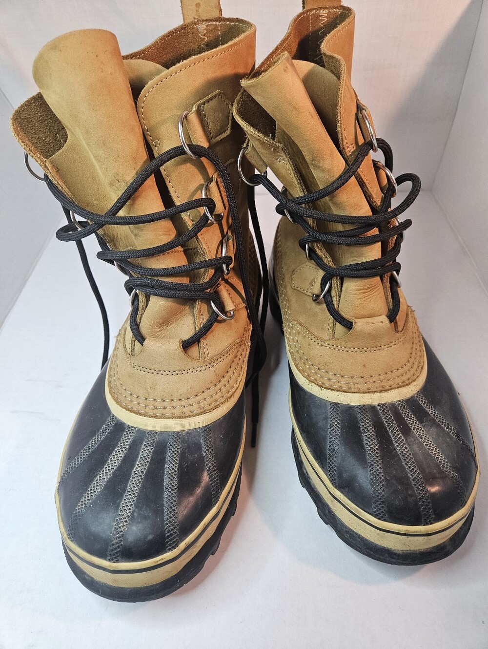 SOREL CARIBOU Tan Leather Waterproof Boots
